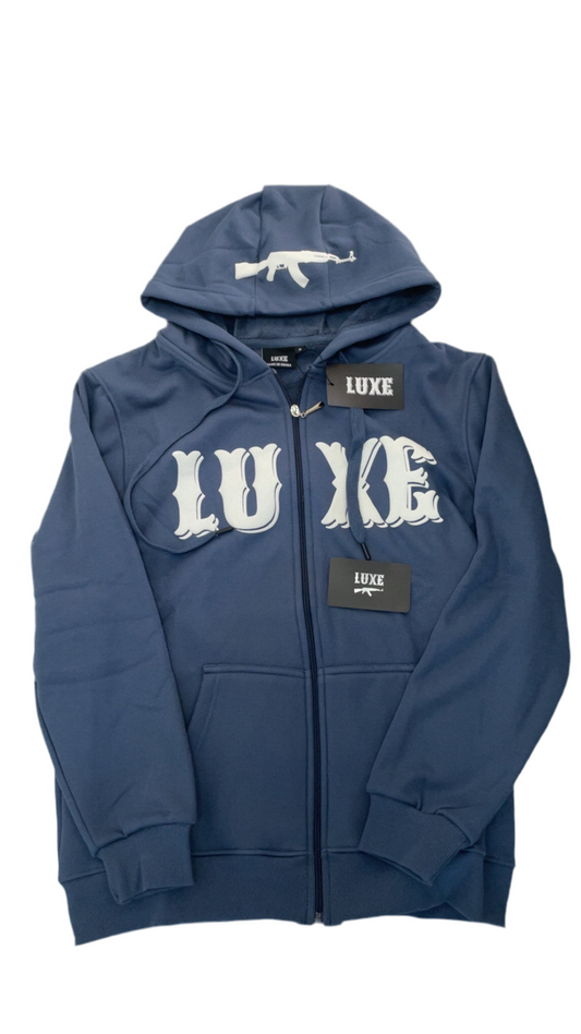 Luxe zip up blå