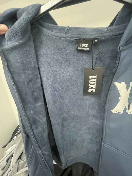 Luxe zip up blå